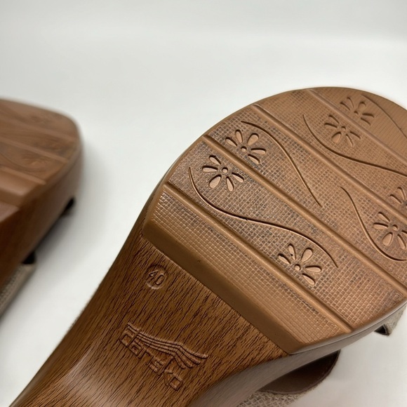 Dansko Jacinda Slingback Crossover Sandals Shoes Snake Print Tan Brown EU 40 10 - Picture 11 of 11